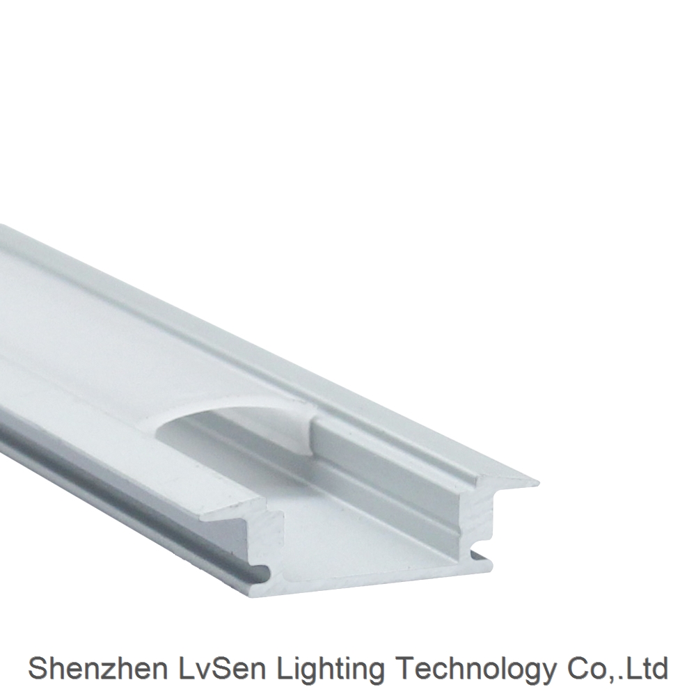LS-019 Ultra Extruded Aluminum Profile With LED Light For Recessed Mounting