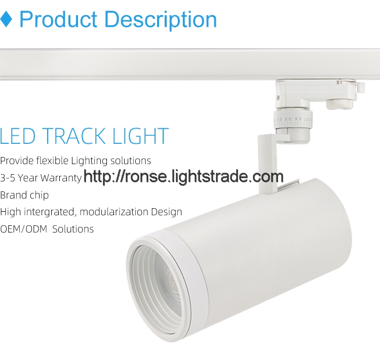 Wholesal 30w led track light adjustable angle led track light