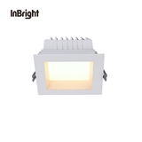 Square white 12W 20W 25W cutout 105-185mm 110° Die-casting Aluminum SMD Wide beam led downlight