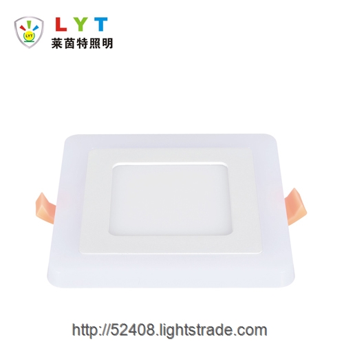 Two color recessed panel light