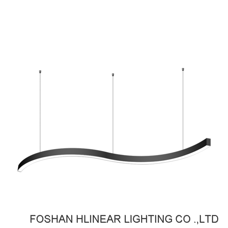 Hlinear LC8060-S-2890 s Shape Gold Pendant Office Light Hanging Pendant Ceiling Lighting