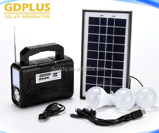 portable 5W solar power energy system for home lighting solar light kit