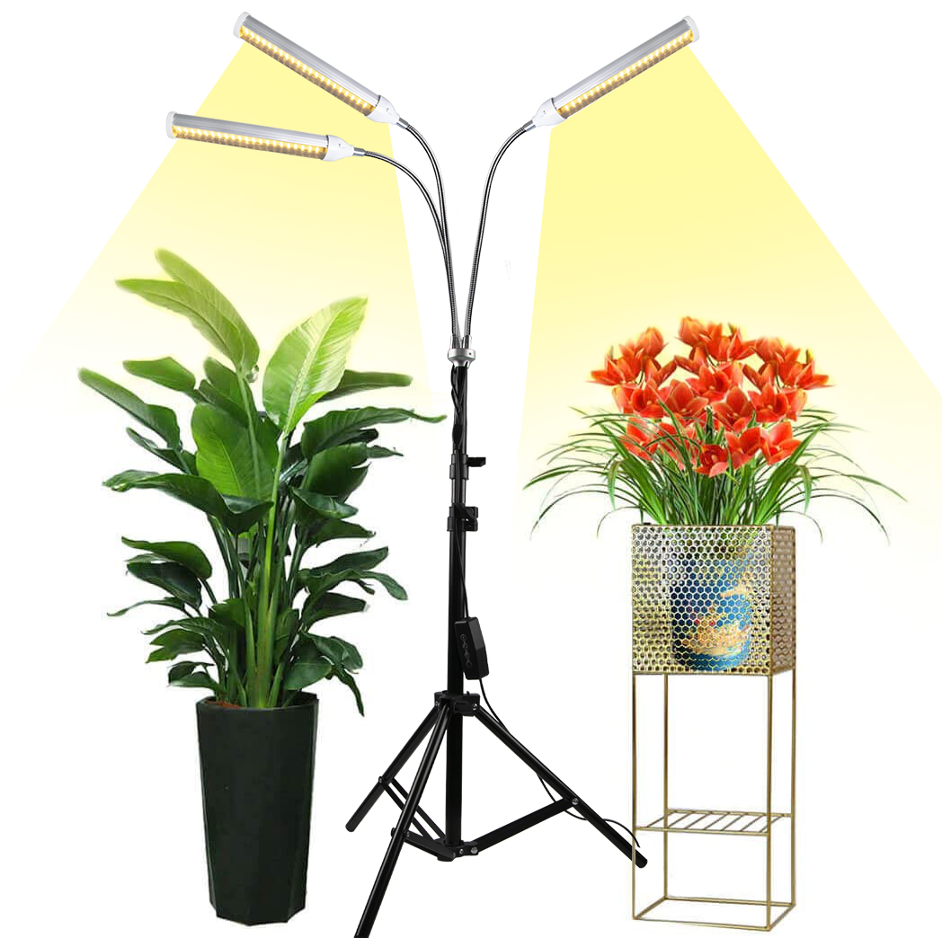 full spectrum Tripod 3-Head Grow Light for indoor plants