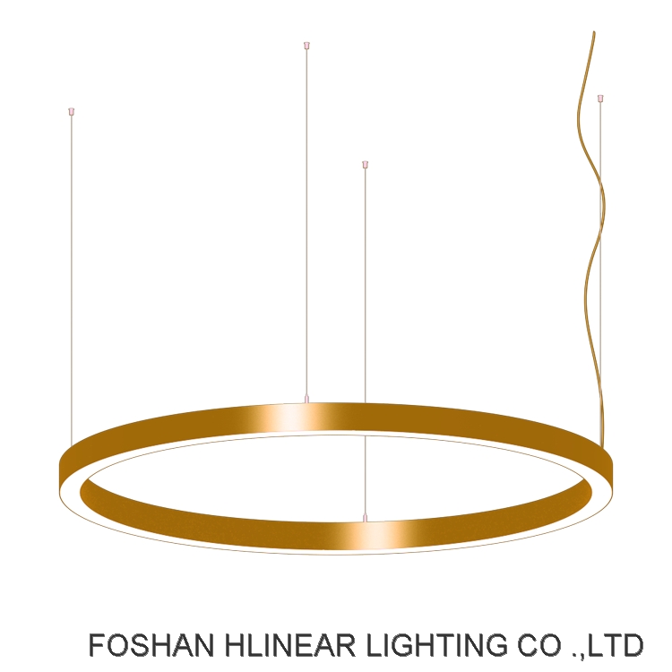 HLINEAR Circular Pendant Lamps Modern Ring Led Light Chandeliers Lamp