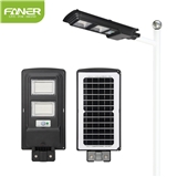 Faner wall light wall mount ip65 waterproof all in 1 30w 60w 100w solar street light with Sensor