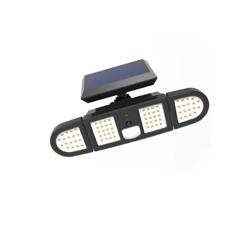 ES-SSL01A B C Solar Sensor light Solar Security Lights 3 Head Motion Sensor Lights Adjustable
