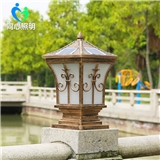 Optically controlled LED outdoor new rural solar landscape column lamp