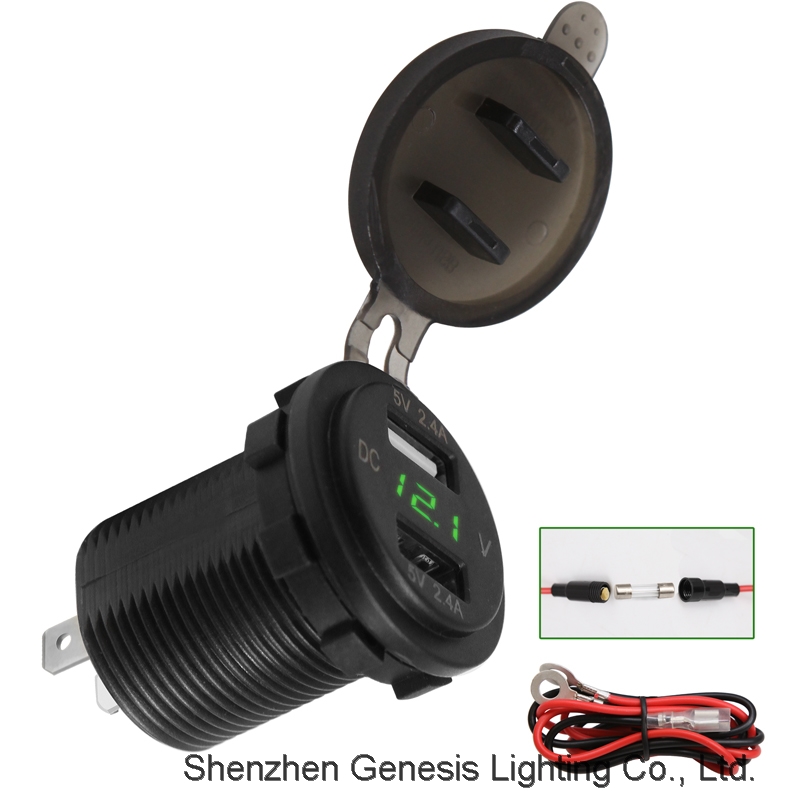 4.8 A Dual USB Car Charger (Round)