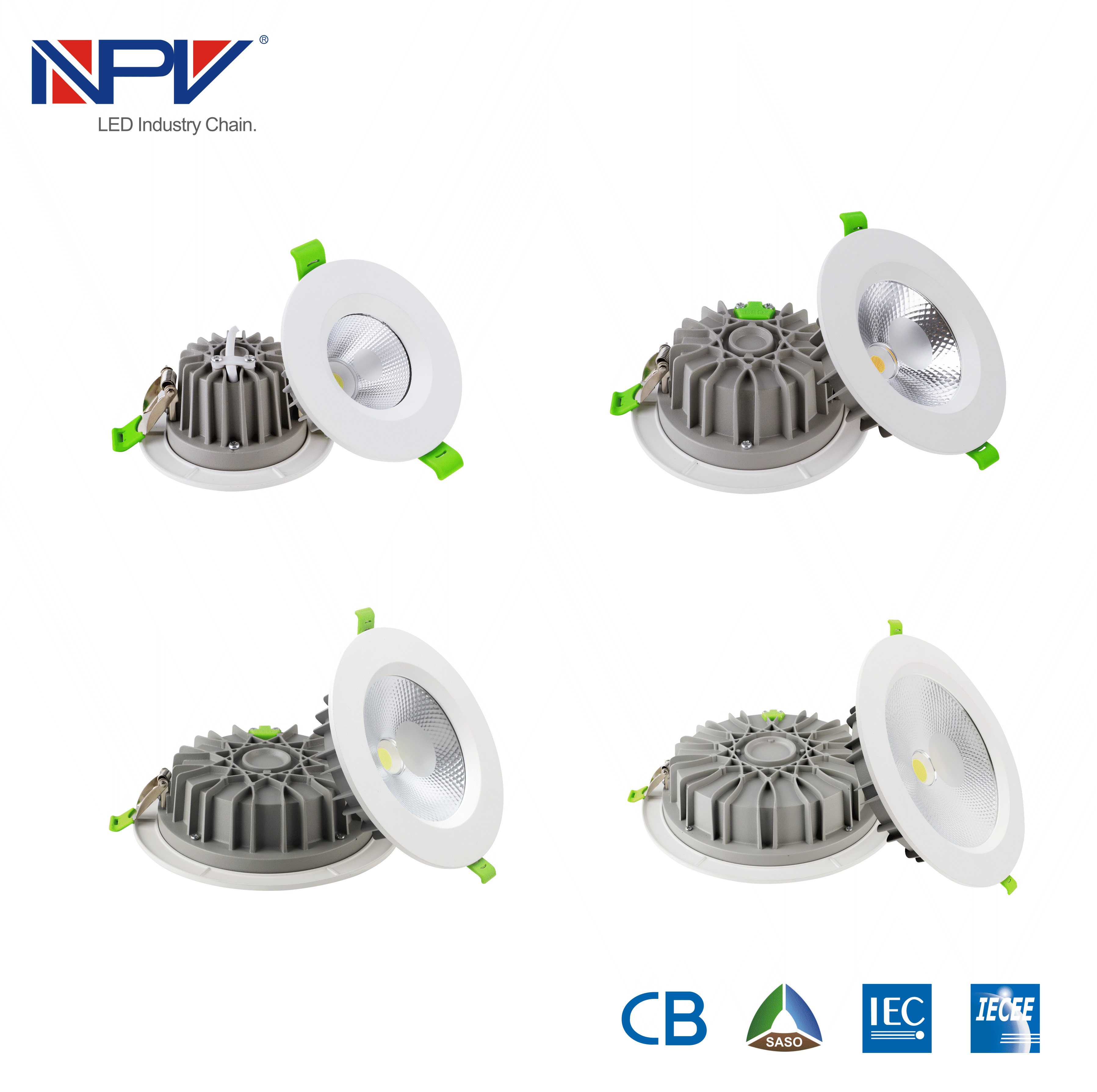 NPV die-casting aluminum cob downlight recessed downlight spot light led lights