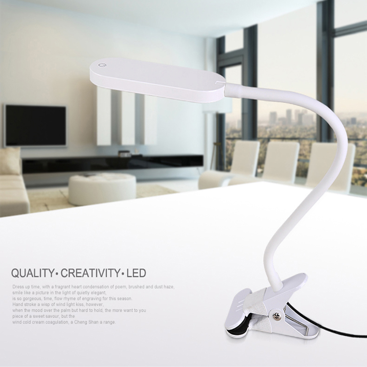 360 Degree Flexible Gooseneck Bed Light Touch-Sensitive Control Panel LED Eye Protect Desk Lamp