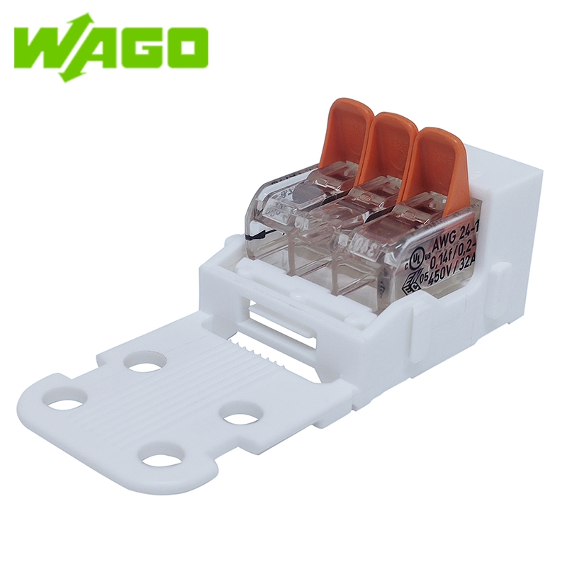 wago original 221-503 rail-mounted bracket fixing frame clip for 3-wire terminal 221-413