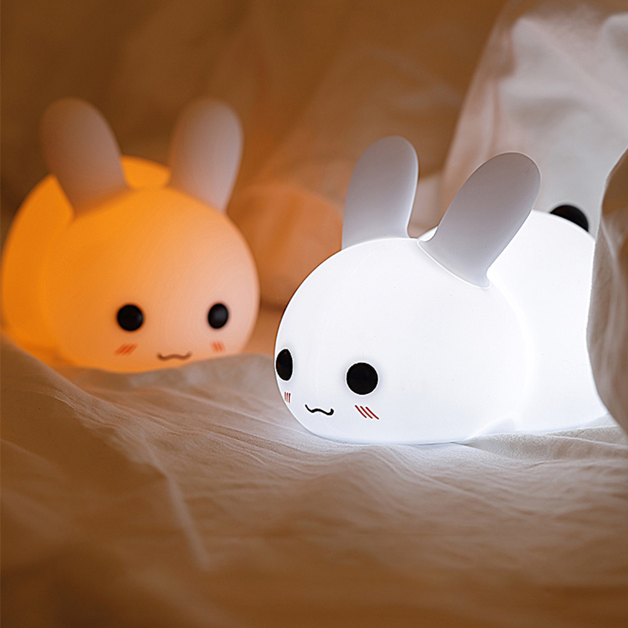 Silicone Cute Bunny Kids Night Light Rabbit Kawaii Room Decor Birthday Gifts Room for Baby