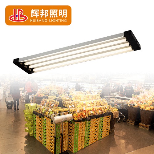 Industrial LED Shop Light 4 FT Linkable Integrated T8 Fixture Surface + Suspension Mount Pull Cha