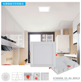 Private mold concealed square panel light anti-glare