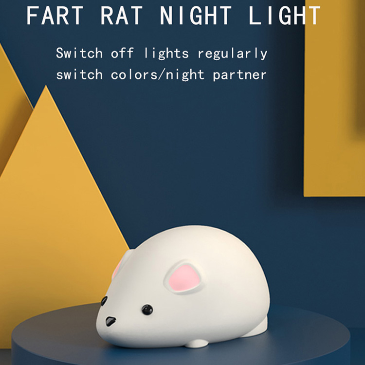 Cute Animal Silicone Baby Night Light with Portable and Rechargeable LED Nursery Night Light
