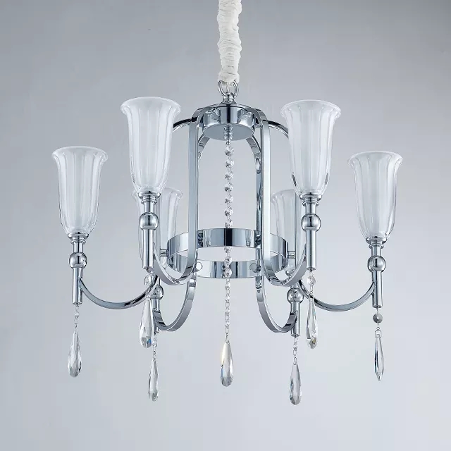 Luxury Round Design Pendant Chandelier Lamp Crystal Ceiling Light For Villa Hotel