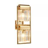 European Gold Crystal Bedroom Led Wall Lamp Light For Beside Bathroom Home Decor