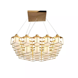 Wholesale Factory Large Modern Led Decorative Gold Chandelier Glass Pendant Lamp