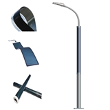 30W LED Vertical Solar street light with solar cylindrical on pole 2FSG119