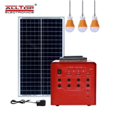 ALLTOP High Lumen Off Grid 50w Outdoor Indoor Camping Home Mobile Solar Power System
