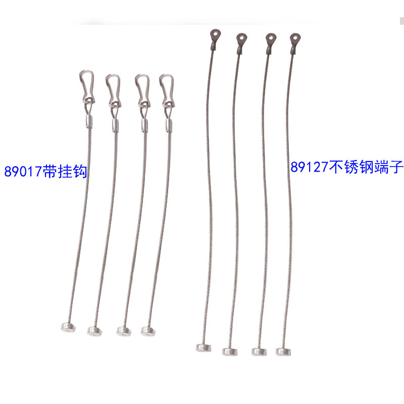 Die-casting steel wire rope zinc alloy head lamp rope safety rope steel wire rope pressed stainless