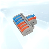 2 in 6 out quick release push in wire connector splitter terminal block