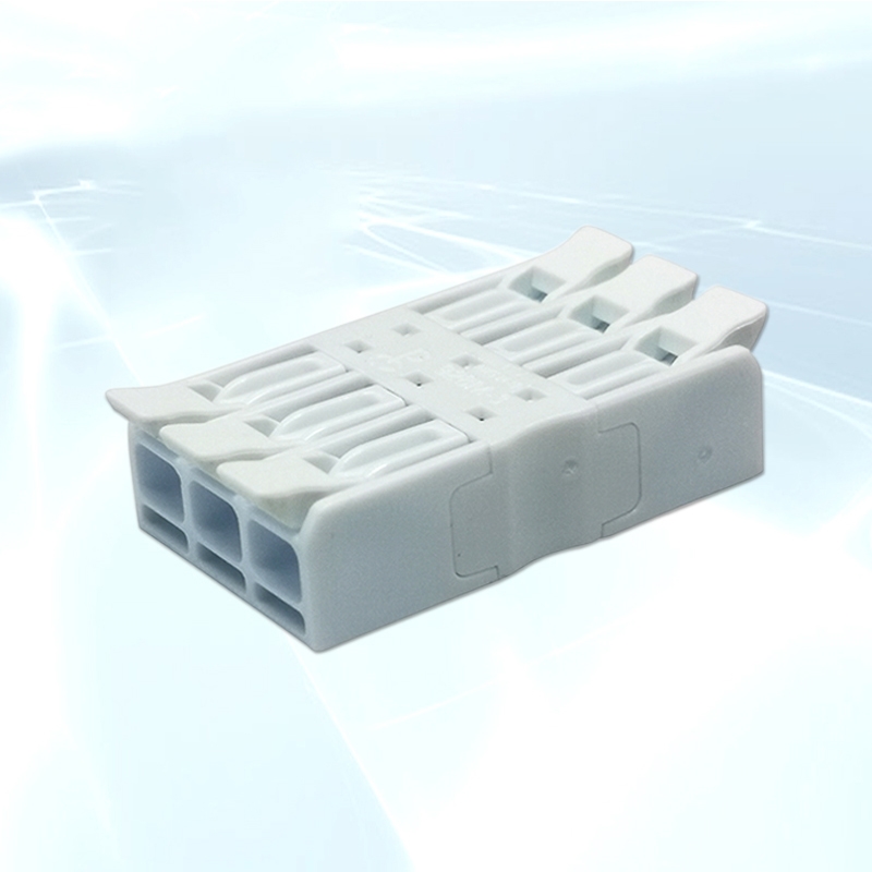 Screwless Spring type quick wire connector plastic electrical terminal block for LED lighting 928M-3