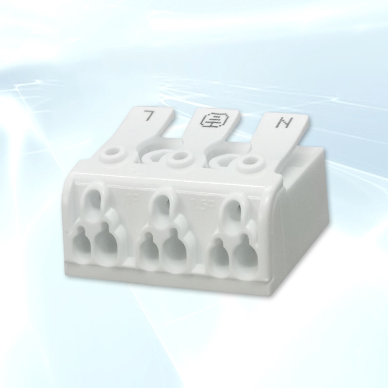 923-3P Low voltage push Wire Connector electrical lighting connectors 3 pole