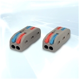Mini lever nuts 2 in 2 out transparent electrical fast wires terminal blocks connector push in termi