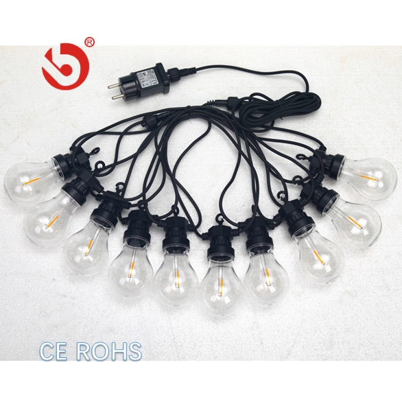 Low pressure Waterproof Festival Light String A19 Filament Lamp IP44