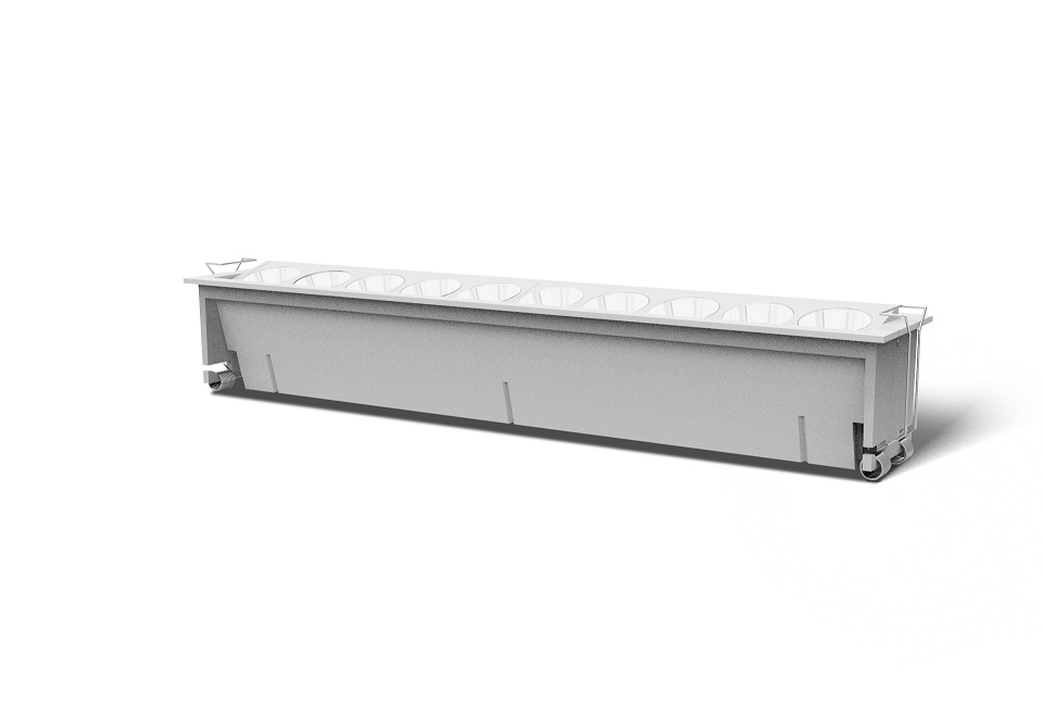 LED commercial new recessed tiltable linear downlight