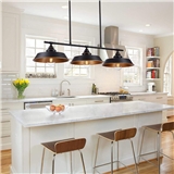 Loft industrial iron LED 3 lights pendant light indoor dining room hanging vintage chandelier