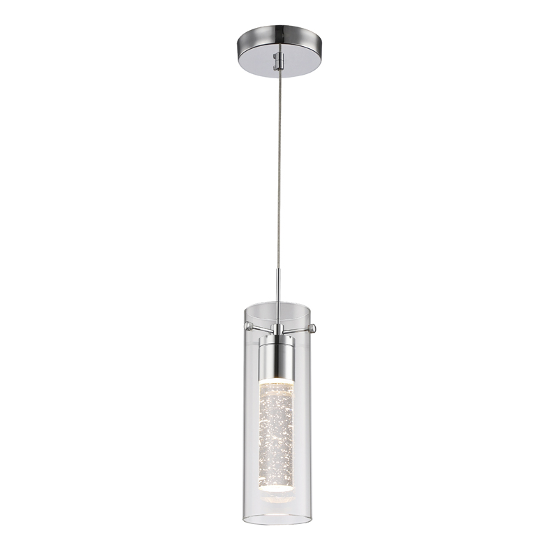 Modern kitchen ceiling hanging cylindrical new crystal chandelier contemporary glass pendent light