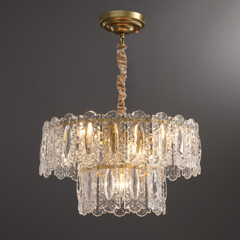 Modern decor large round K9 crystal chandelier luxury led pendant light