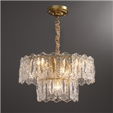 Modern decor large round K9 crystal chandelier luxury led pendant light