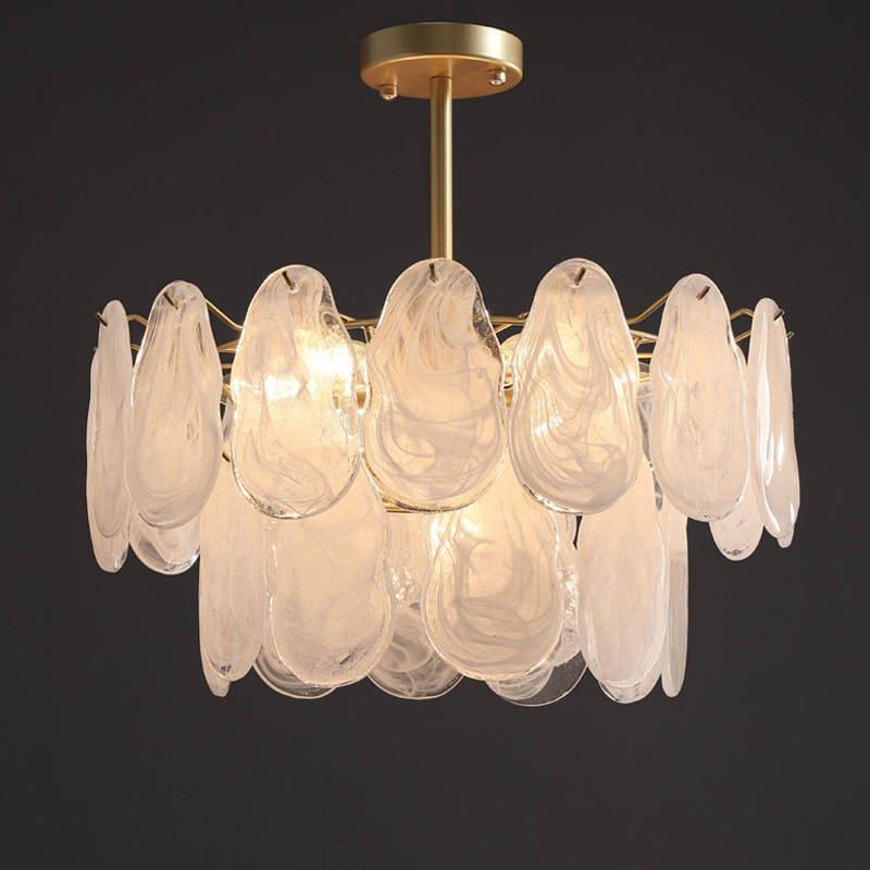 Modern luxury round pendant lights for living room dining room decor large crystal chandelier