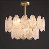 Modern luxury round pendant lights for living room dining room decor large crystal chandelier