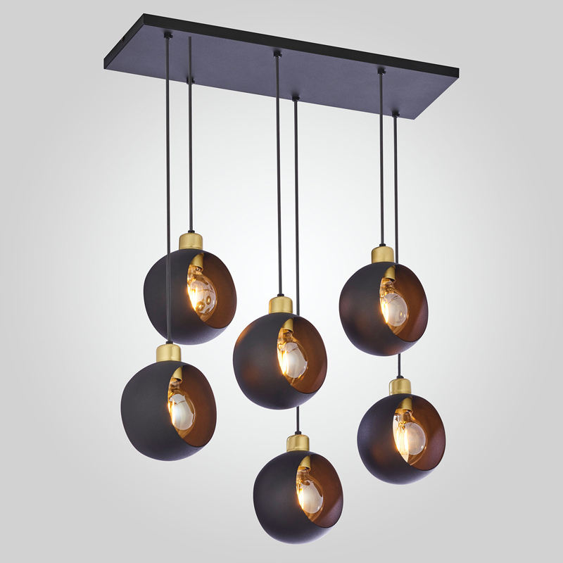 Modern chandelier luxury diningroom kitchen hanging light black led pendant light