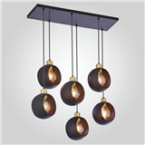 Modern chandelier luxury diningroom kitchen hanging light black led pendant light