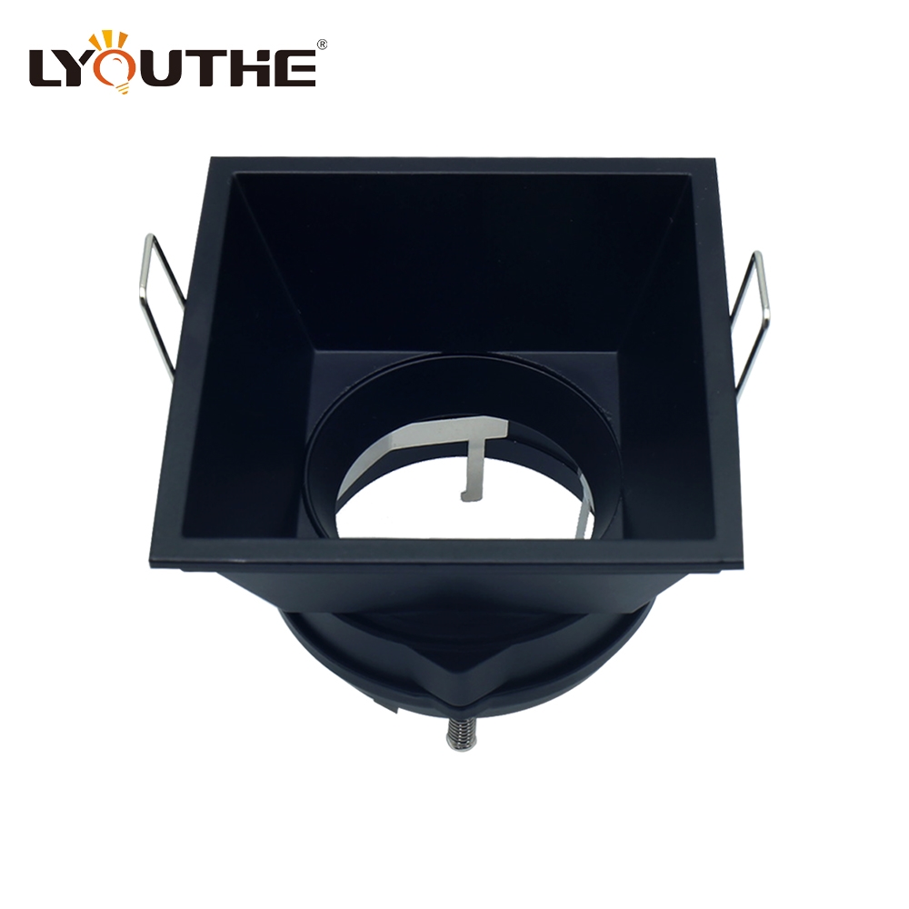 New design 360 degrees white square embedded ceiling lamp rotatable MR16 GU10 led spotlight fitting