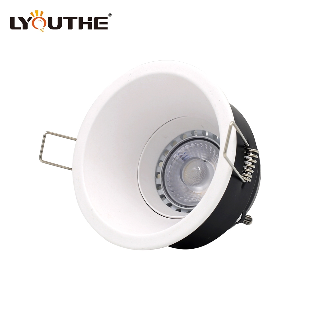 Modern white black round aluminum alloy 360 degree rotatable anti-glare GU10 downlights for hotel