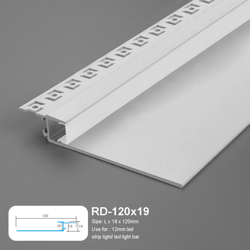 Customized LED Lighting Strip Light Ceiling Free Embedded Reflector Slot for Indoor
