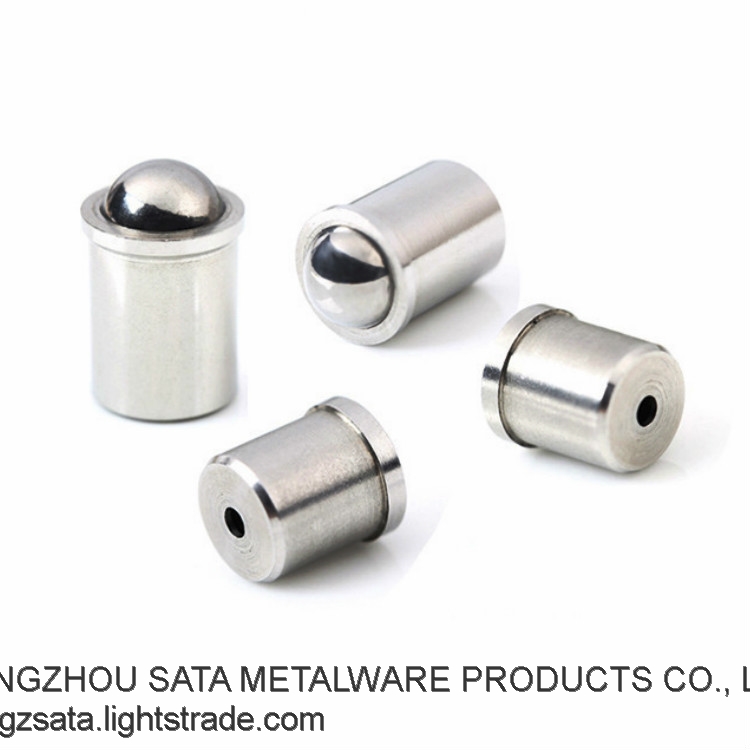 Stainless steel press fit spring loaded ball plungers