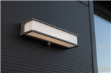 DOBLO SOLAR LED WALL 1 LIGHT LONG PIR DARK GREY