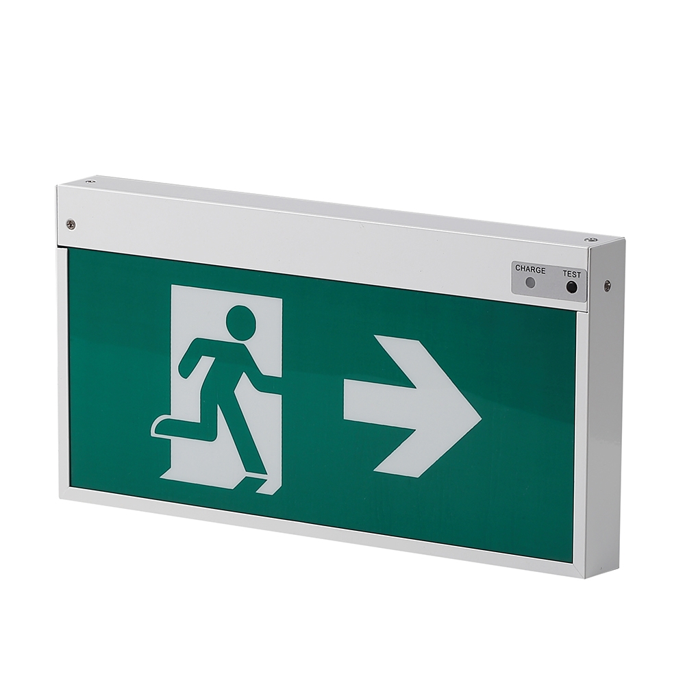 Hanging Wall Mounted LED Emergency Light Double-side Running Man Exit Sign Fixture