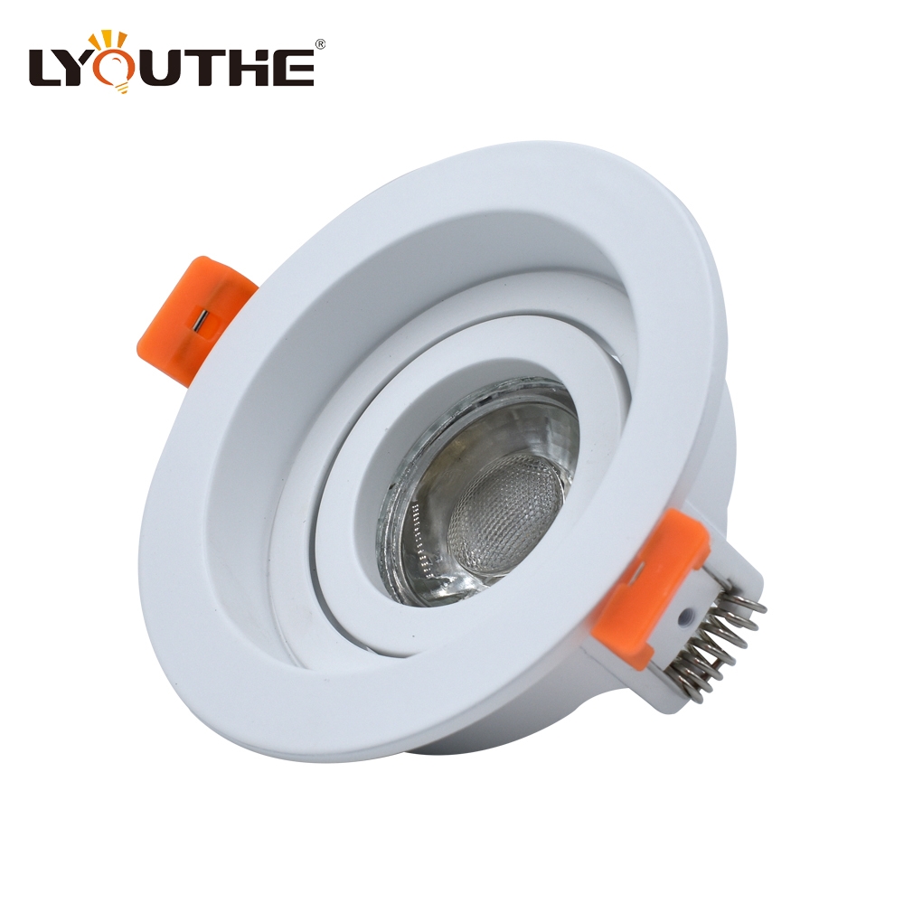 Die-cast aluminum celling light led GU10 MR16 round lamp parts downlight housing