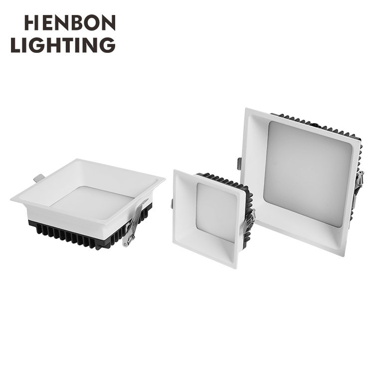 Henbon High Quality Ultra Thin Design Aluminum Indoor 9W 12W 18W 24W SMD COB LED Downlight