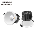 Henbon Best Price Anti Glare Function Round Indoor Recessed Ceiling Aluminum COB 7W 12W 18W LED Down