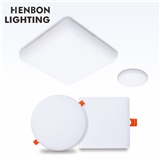 Henbon Indoor Bridgelux Chip PC Round Square Frameless 9W 18W 24W 36W Slim LED Panel Light