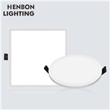 Henbon High Lumen Rimless Round Square Aluminum Indoor 8W 15W 22W 30W Slim LED Panel Light